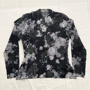 Vintage Yoshiki Hishinuma Sheer Floral Button-Down
